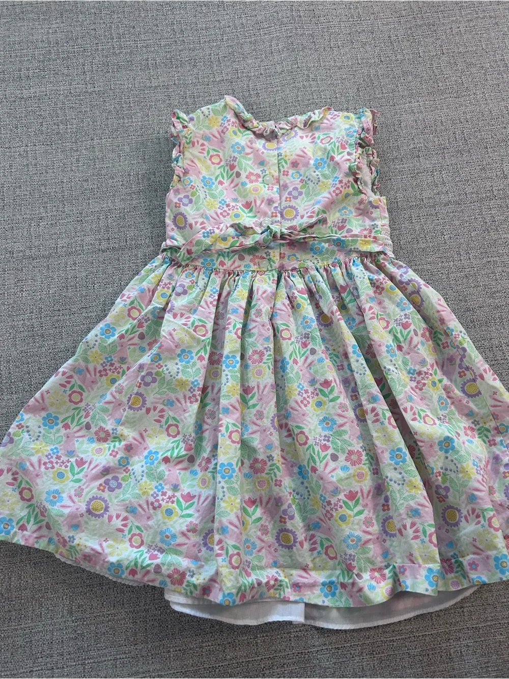 Bonnie Jean Girls Ruffle Sundress in Pastel Color Embroidered Waist    Size 6